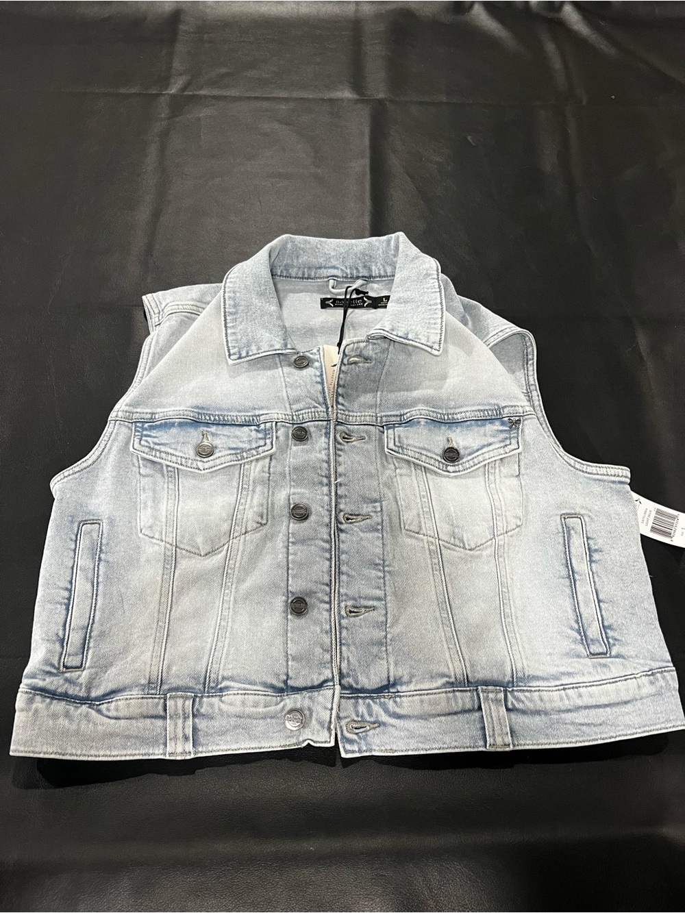 Nanette Lepore NWT Light Wash Denim Vest size Large
